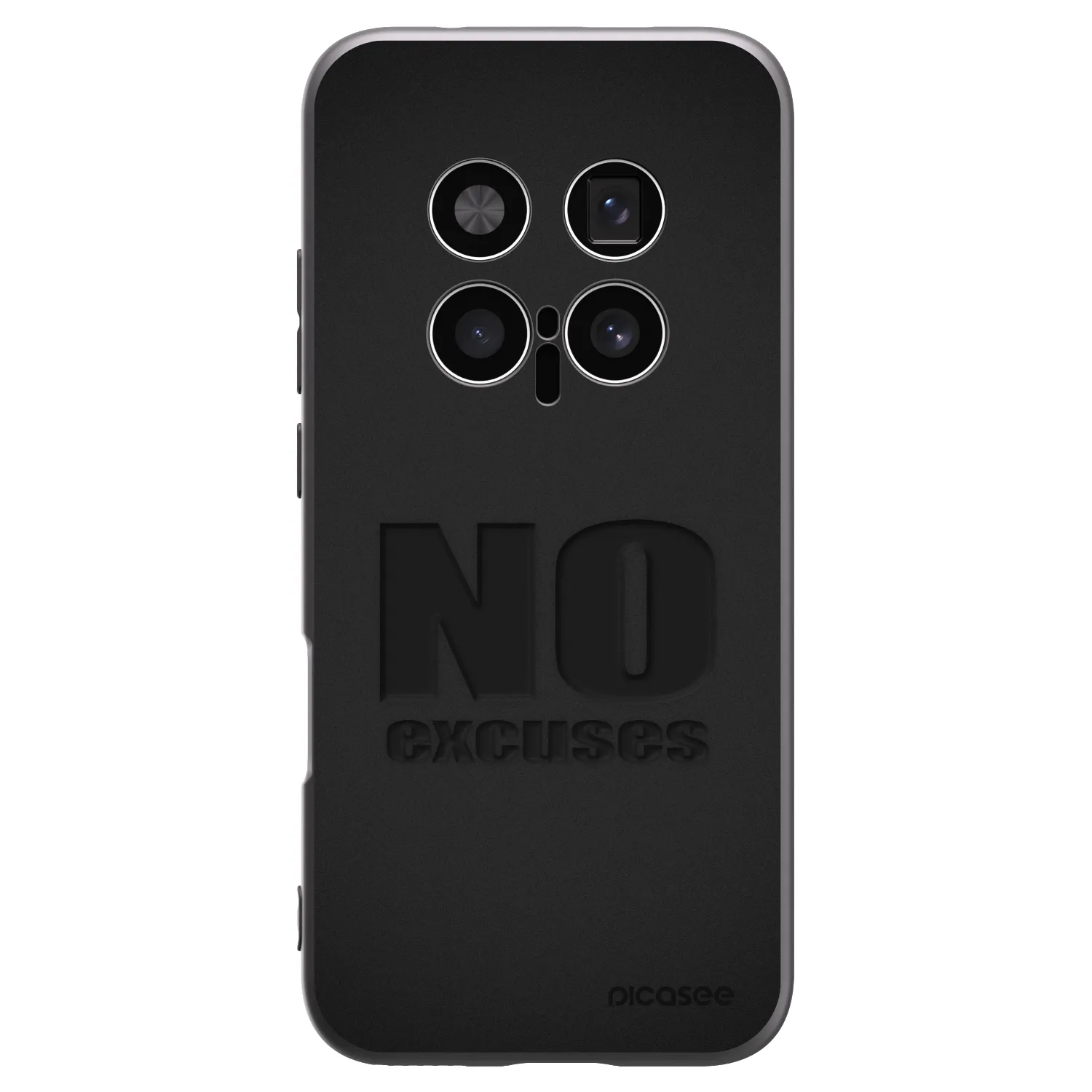 Picasee Μαύρη θήκη σιλικόνης για Honor Magic8 Pro 5G - No Excuses
