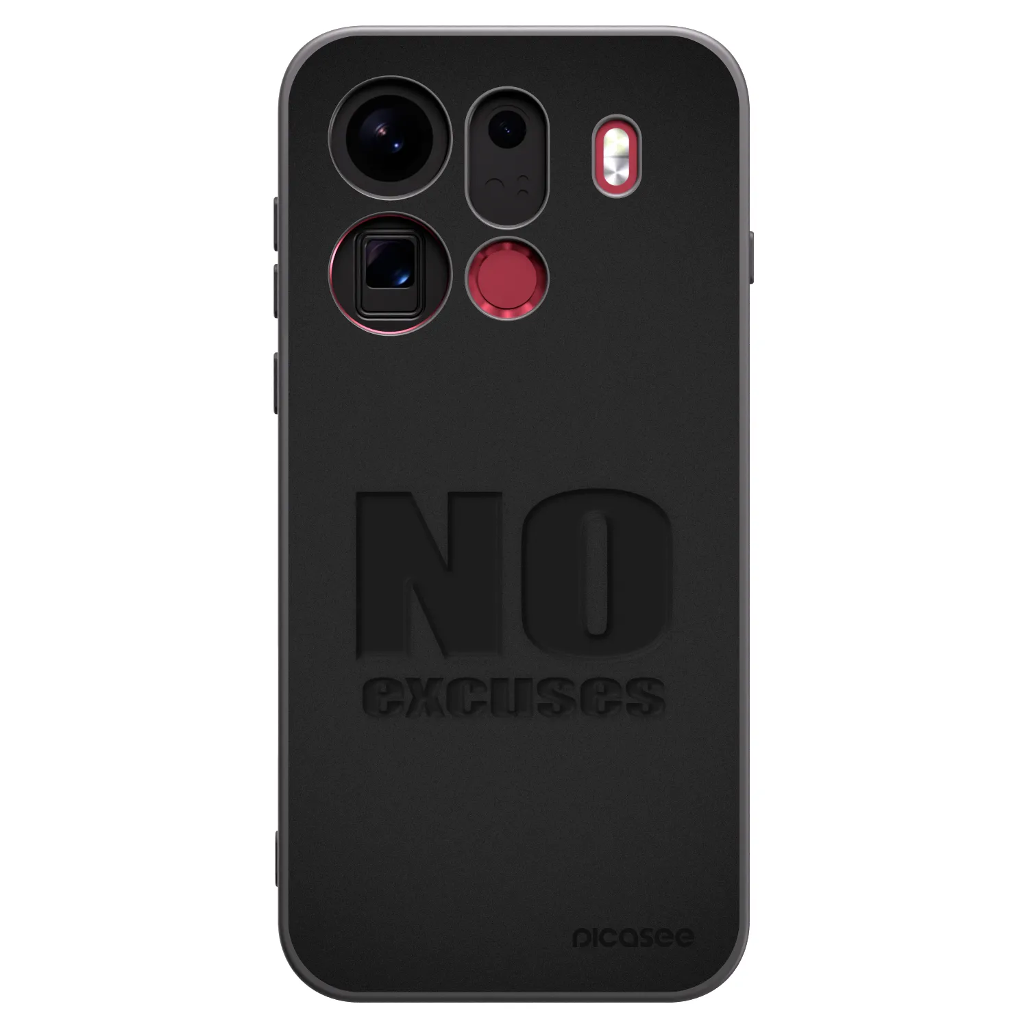 Picasee Μαύρη θήκη σιλικόνης για OPPO Find X9 Pro - No Excuses