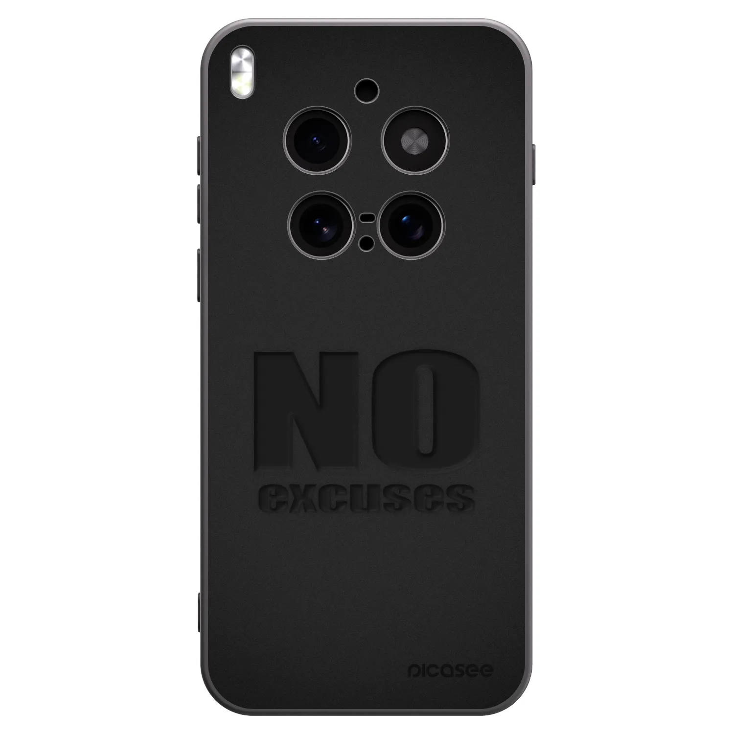 Picasee Μαύρη θήκη σιλικόνης για Vivo X300 Pro - No Excuses