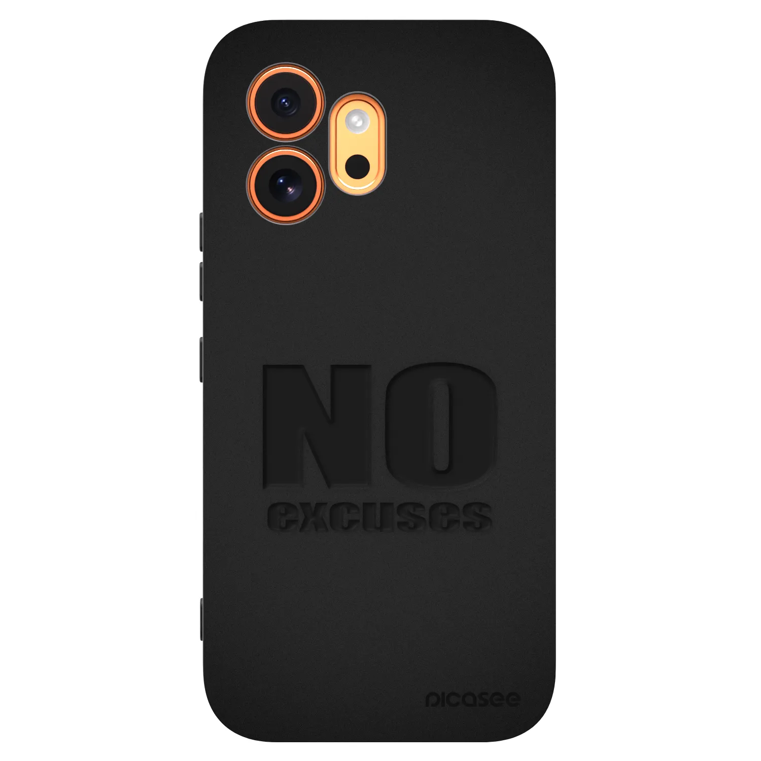 Picasee Μαύρη θήκη σιλικόνης για Honor 600 - No Excuses