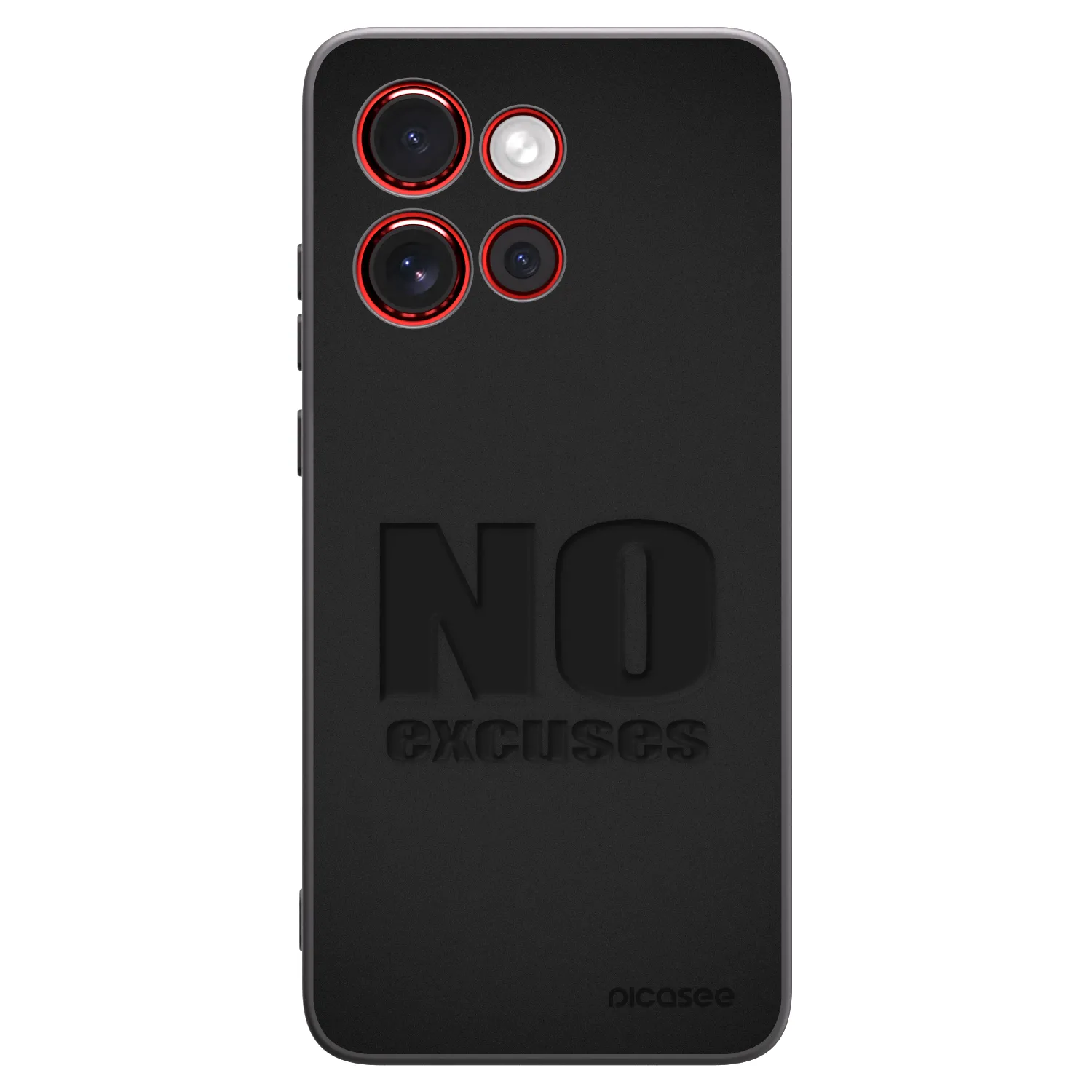 Picasee Μαύρη θήκη σιλικόνης για Motorola Edge 60 Neo 5G - No Excuses