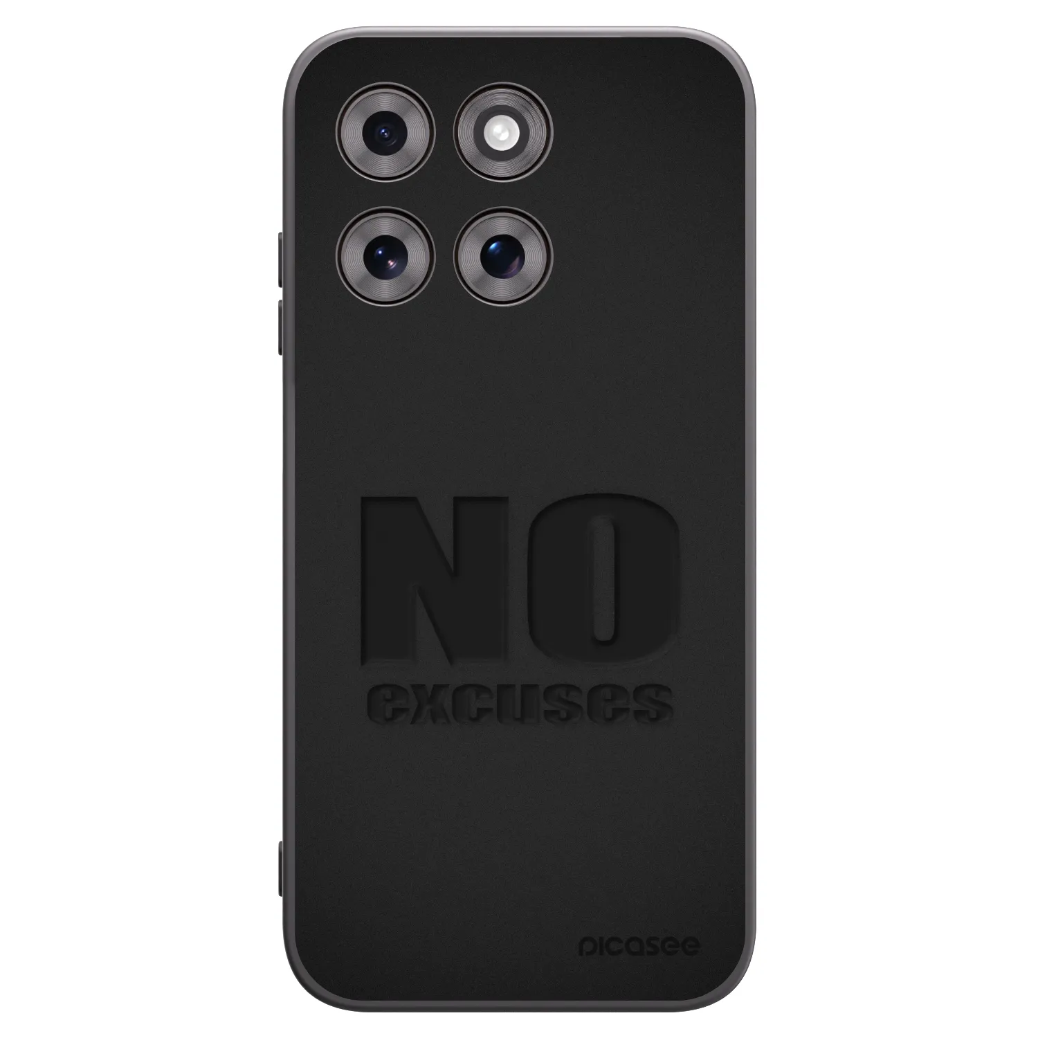 Picasee Μαύρη θήκη σιλικόνης για Motorola Moto G77 - No Excuses