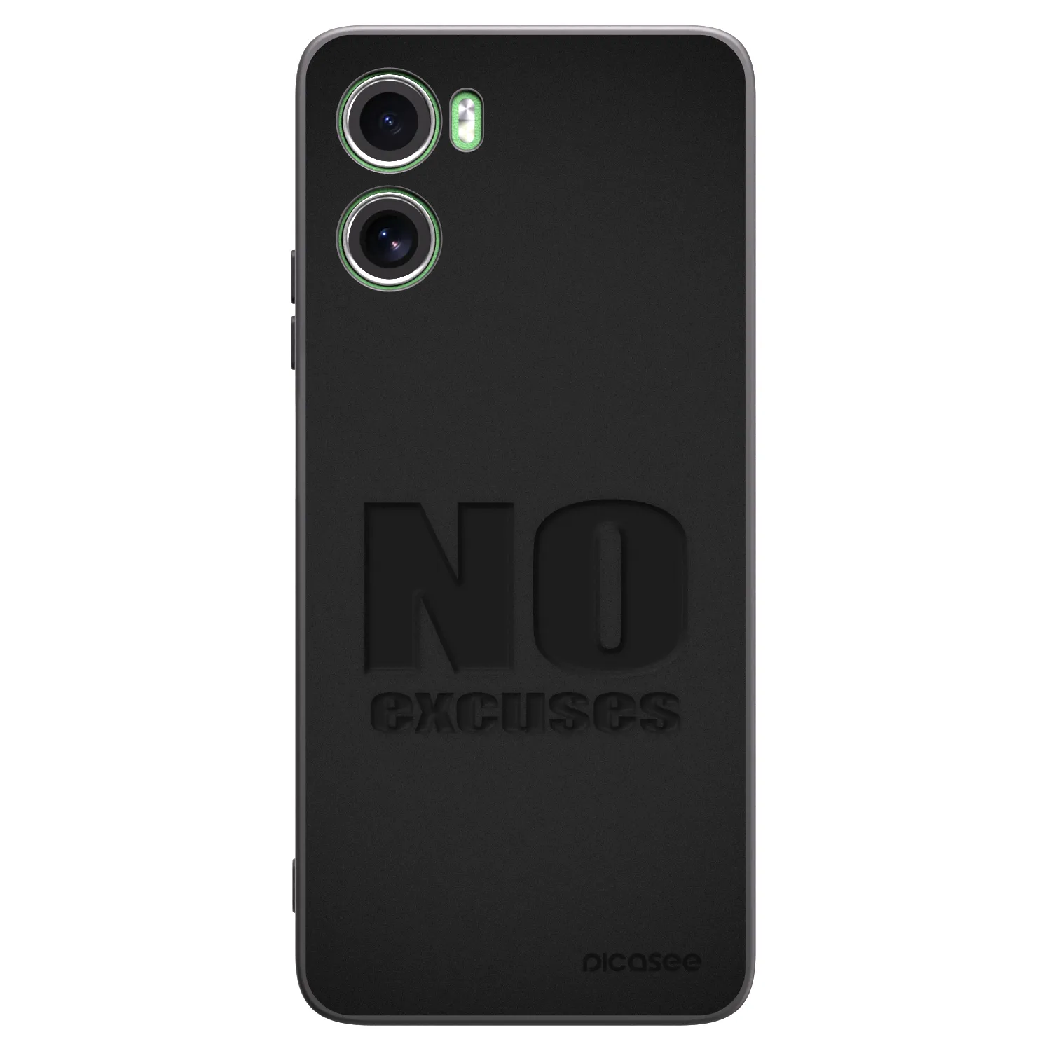 Picasee Μαύρη θήκη σιλικόνης για Motorola Moto G06 - No Excuses