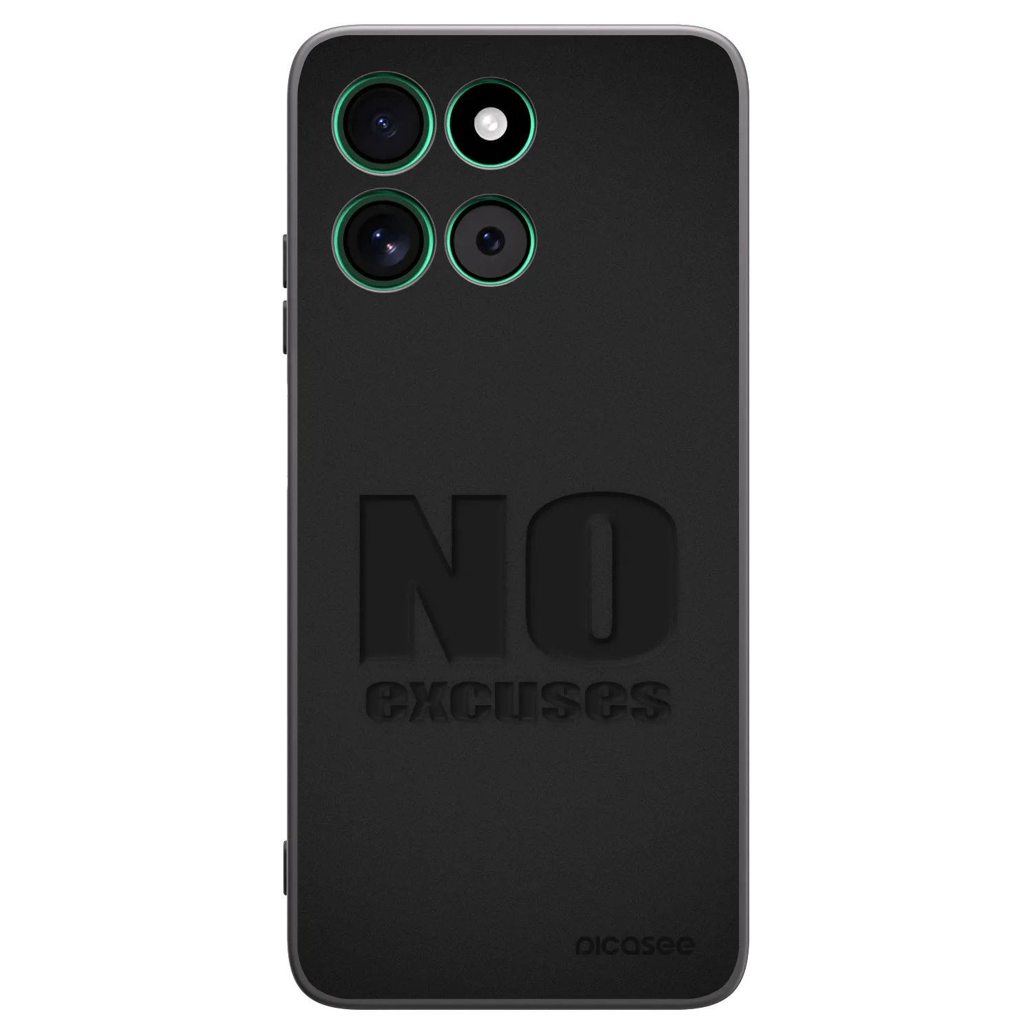 Picasee Μαύρη θήκη σιλικόνης για Motorola Moto G57 Power - No Excuses