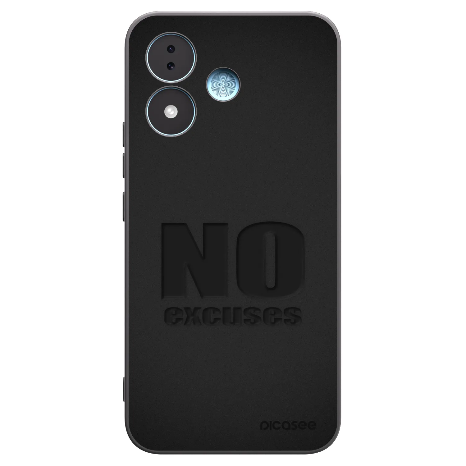 Picasee Μαύρη θήκη σιλικόνης για Xiaomi Redmi Note 17 5G - No Excuses
