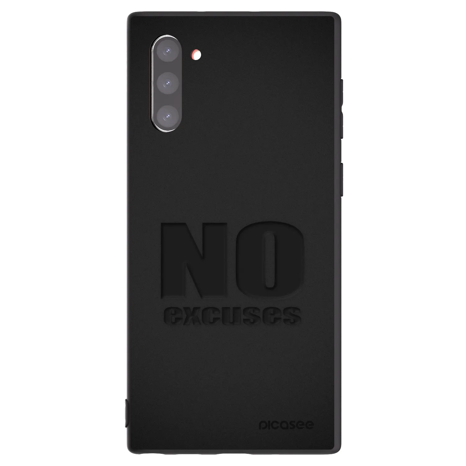 Picasee Μαύρη θήκη σιλικόνης για Samsung Galaxy Note 10 N970F - No Excuses