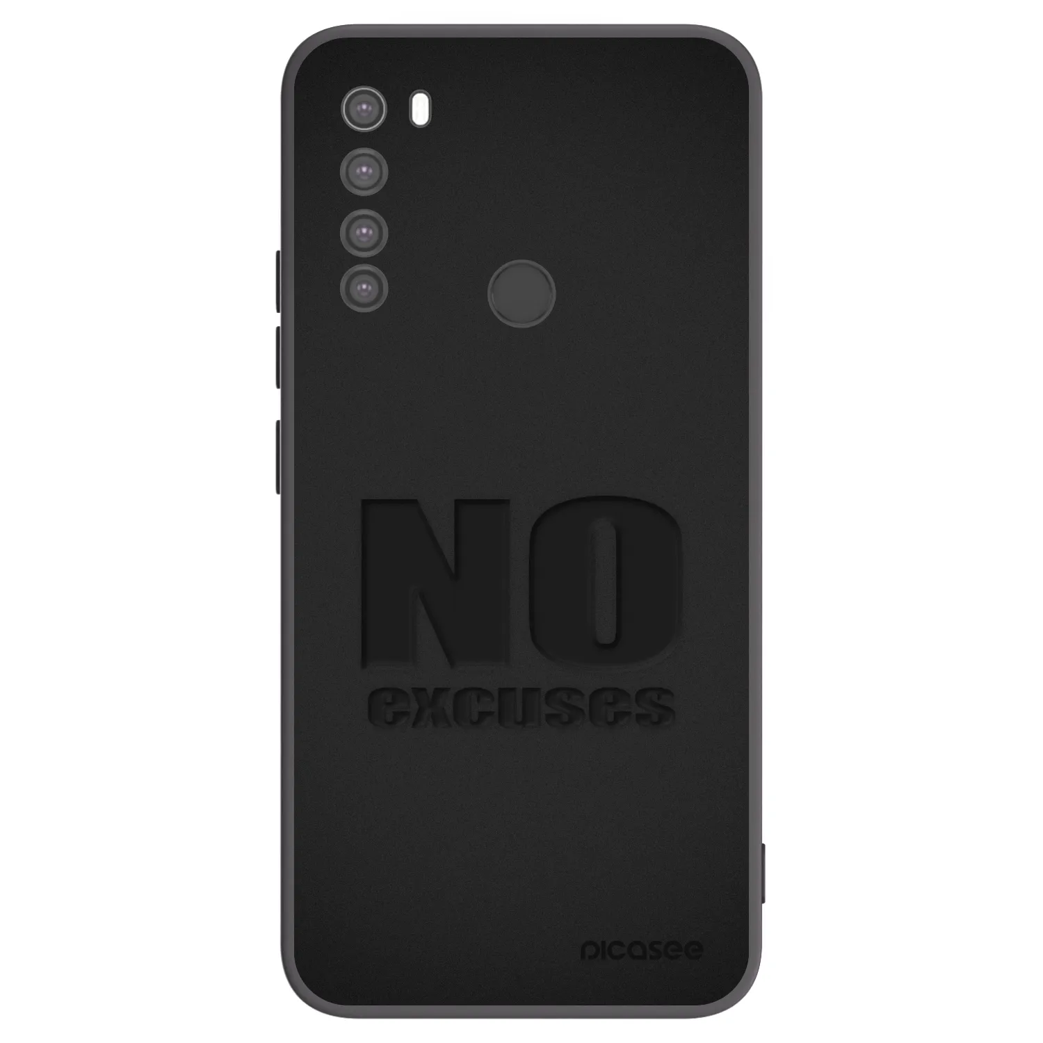 Picasee Μαύρη θήκη σιλικόνης για Xiaomi Redmi Note 8 - No Excuses