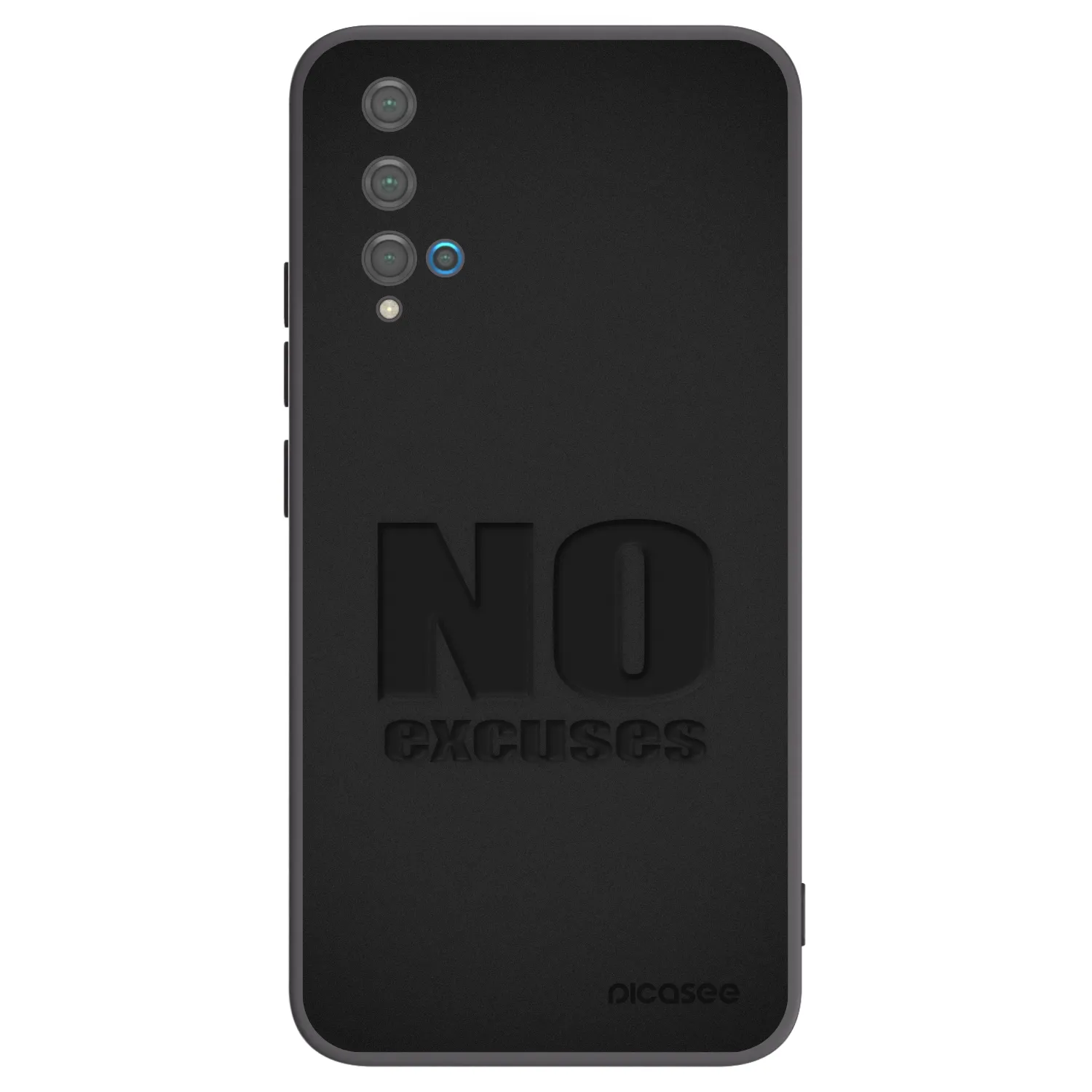 Picasee Μαύρη θήκη σιλικόνης για Huawei Nova 5T - No Excuses