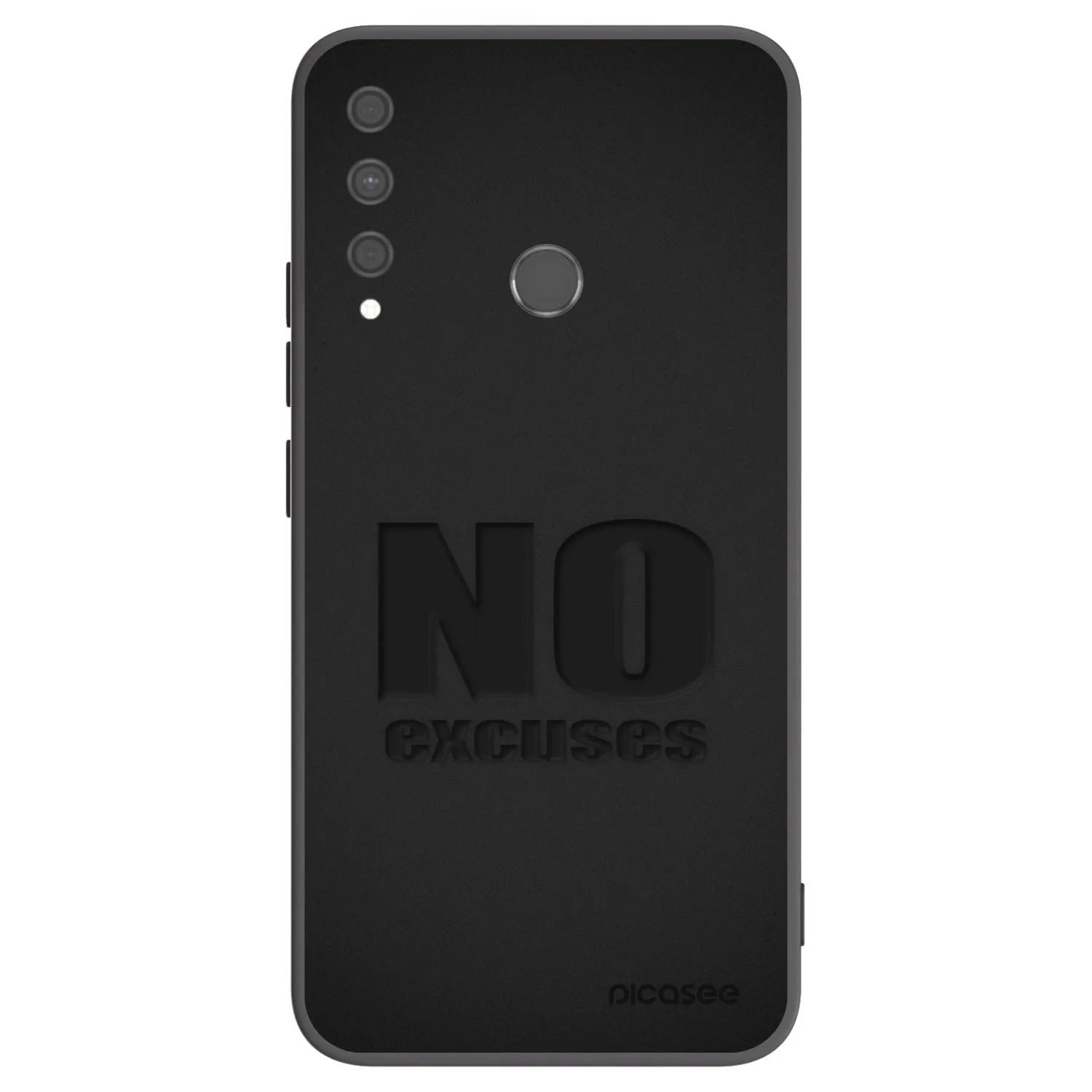 Picasee Μαύρη θήκη σιλικόνης για Huawei P40 Lite E - No Excuses