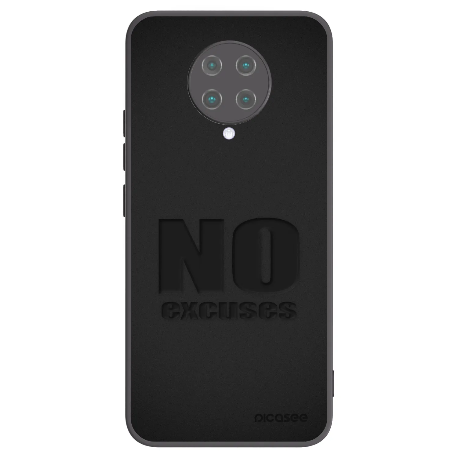Picasee Μαύρη θήκη σιλικόνης για Xiaomi Poco F2 Pro - No Excuses