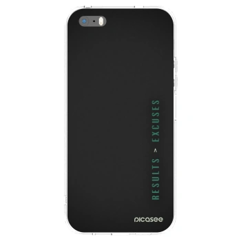 Picasee διαφανής θήκη σιλικόνης Apple iPhone 5/5S/SE - Results x Excuses