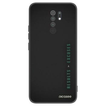 Picasee Μαύρη θήκη σιλικόνης για Xiaomi Redmi 9 - Results x Excuses