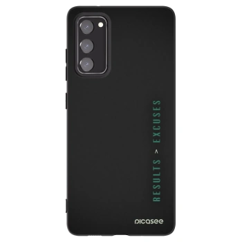 Picasee Μαύρη θήκη σιλικόνης για Samsung Galaxy S20 FE - Results x Excuses