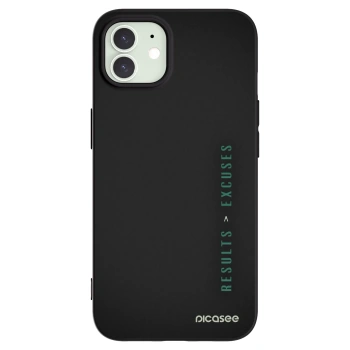 Picasee Μαύρη θήκη σιλικόνης για Apple iPhone 12 - Results x Excuses
