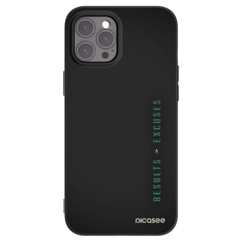 Picasee Μαύρη θήκη σιλικόνης για Apple iPhone 12 Pro Max - Results x Excuses