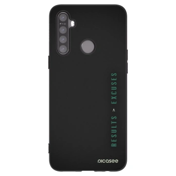 Picasee Μαύρη θήκη σιλικόνης για Realme 6i - Results x Excuses