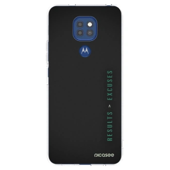 Picasee διαφανής θήκη σιλικόνης Motorola Moto G9 Play - Results x Excuses