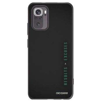 Picasee Μαύρη θήκη σιλικόνης για Xiaomi Redmi Note 10 - Results x Excuses