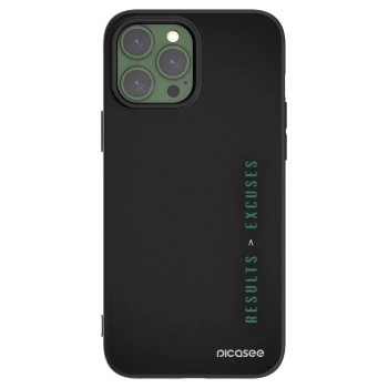 Picasee Μαύρη θήκη σιλικόνης για Apple iPhone 13 Pro Max - Results x Excuses