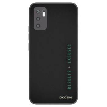 Picasee Μαύρη θήκη σιλικόνης για Xiaomi Redmi Note 10 5G - Results x Excuses