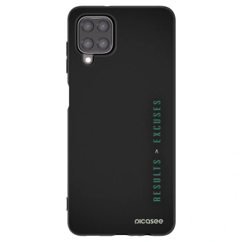 Picasee Μαύρη θήκη σιλικόνης για Samsung Galaxy M12 M127F - Results x Excuses