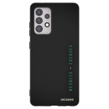 Picasee Μαύρη θήκη σιλικόνης για Samsung Galaxy A52s 5G A528B - Results x Excuses