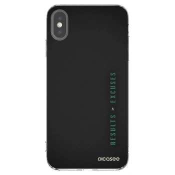 Picasee διαφανής θήκη σιλικόνης Apple iPhone XS Max - Results x Excuses