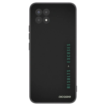 Picasee Μαύρη θήκη σιλικόνης για Realme 8i - Results x Excuses