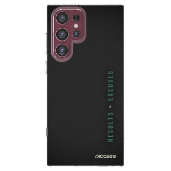 Picasee διαφανής θήκη σιλικόνης Samsung Galaxy S22 Ultra 5G - Results x Excuses