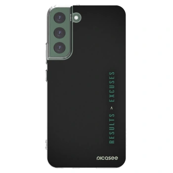 Picasee διαφανής θήκη σιλικόνης Samsung Galaxy S22+ 5G - Results x Excuses