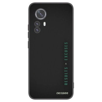 Picasee Μαύρη θήκη σιλικόνης για Xiaomi 12 Pro - Results x Excuses
