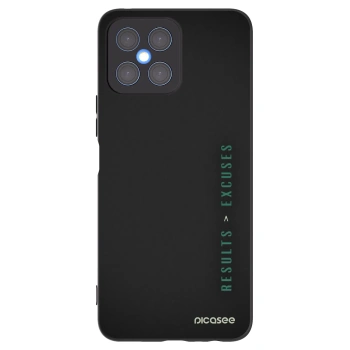 Picasee Μαύρη θήκη σιλικόνης για Honor X8 4G - Results x Excuses