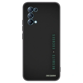 Picasee Μαύρη θήκη σιλικόνης για OPPO A16s - Results x Excuses