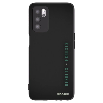 Picasee Μαύρη θήκη σιλικόνης για OPPO A16 - Results x Excuses
