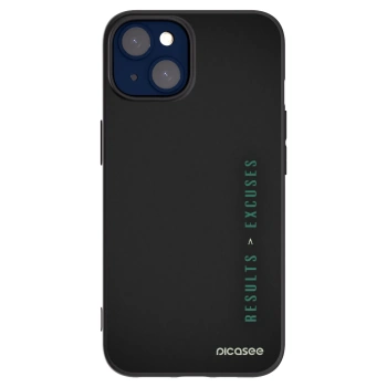 Picasee Μαύρη θήκη σιλικόνης για Apple iPhone 14 - Results x Excuses
