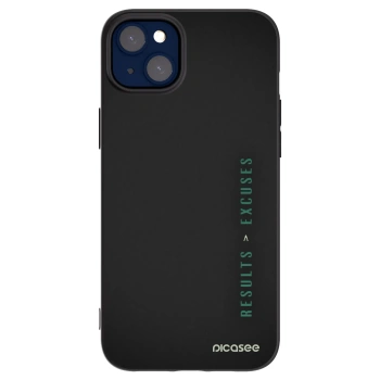Picasee Μαύρη θήκη σιλικόνης για Apple iPhone 14 Plus - Results x Excuses