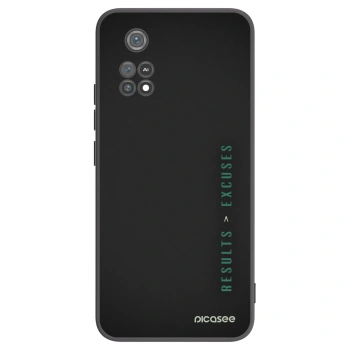 Picasee Μαύρη θήκη σιλικόνης για Xiaomi Poco M4 Pro - Results x Excuses