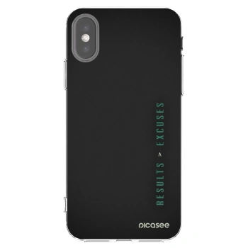 Picasee διαφανής θήκη σιλικόνης Apple iPhone X/XS - Results x Excuses