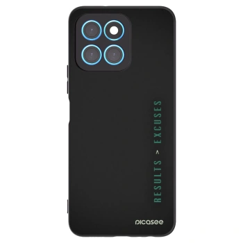 Picasee Μαύρη θήκη σιλικόνης για Honor X8 5G - Results x Excuses