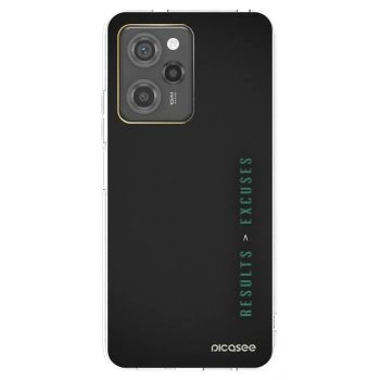 Picasee Μαύρη θήκη σιλικόνης για Xiaomi Poco X5 Pro - Results x Excuses