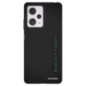 Picasee Μαύρη θήκη σιλικόνης για Xiaomi Redmi Note 12 Pro+ 5G - Results x Excuses