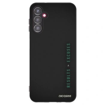 Picasee Μαύρη θήκη σιλικόνης για Samsung Galaxy A14 5G A146P - Results x Excuses