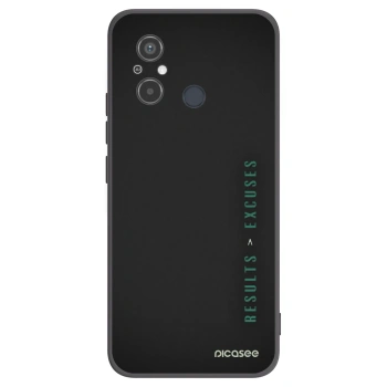 Picasee Μαύρη θήκη σιλικόνης για Xiaomi Redmi 12C - Results x Excuses