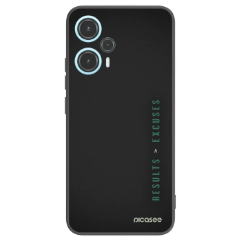 Picasee Μαύρη θήκη σιλικόνης για Xiaomi Poco F5 - Results x Excuses