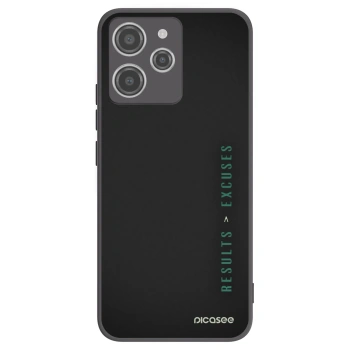 Picasee Μαύρη θήκη σιλικόνης για Xiaomi Redmi 12 4G - Results x Excuses
