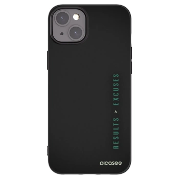 Picasee Μαύρη θήκη σιλικόνης για Apple iPhone 15 Plus - Results x Excuses