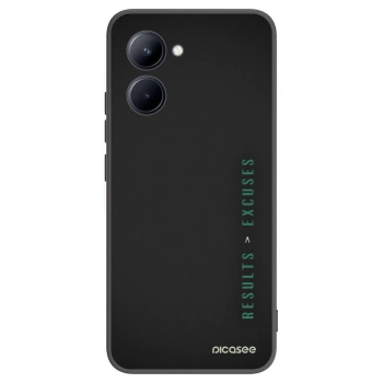 Picasee Μαύρη θήκη σιλικόνης για Realme C33 (2023) - Results x Excuses