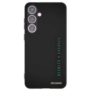 Picasee Μαύρη θήκη σιλικόνης για Samsung Galaxy S24+ S926B 5G - Results x Excuses