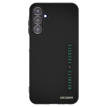 Picasee Μαύρη θήκη σιλικόνης για Samsung Galaxy A15 A155F 4G - Results x Excuses