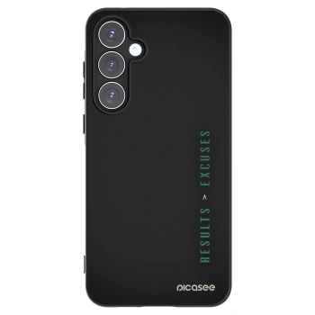 Picasee Μαύρη θήκη σιλικόνης για Samsung Galaxy A55 5G A556B - Results x Excuses